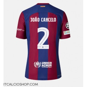 Barcelona Joao Cancelo #2 Prima Maglia 2023-24 Manica Corta